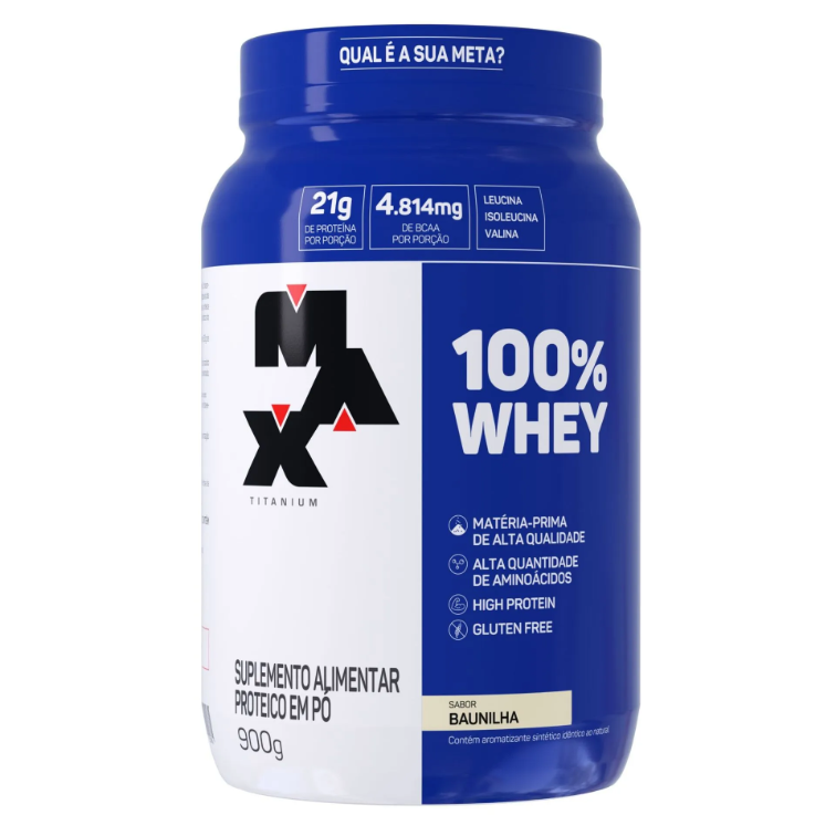 100% Whey Concentrado 900G Max Titanium
