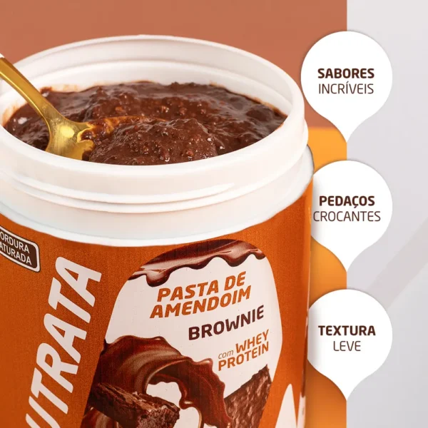 Pasta de Amendoim 600g - Brownie Nutrata - Imagem 4