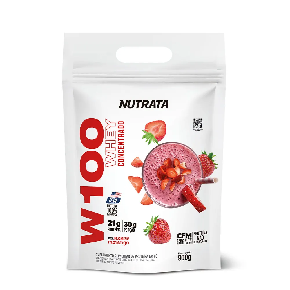 Whey Concentrado W100 900G REFIL -  Nutrata