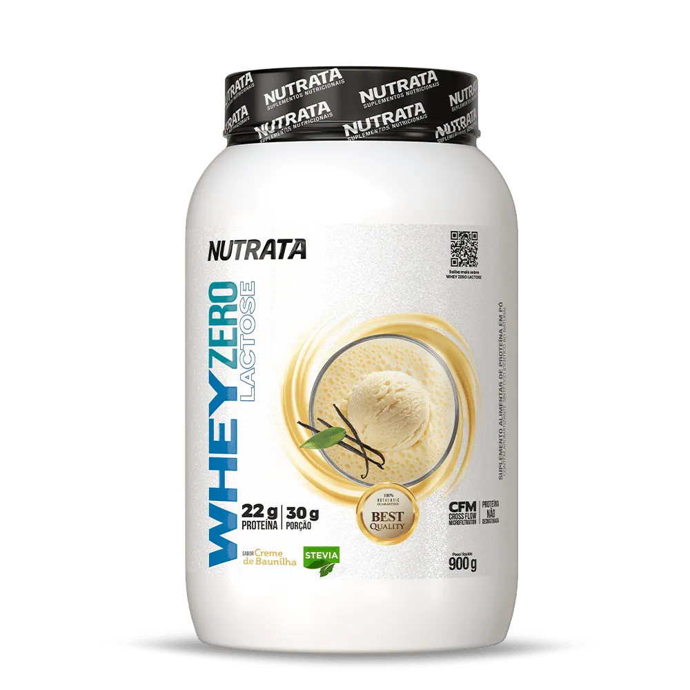 Whey Zero Lactose 900g - Nutrata