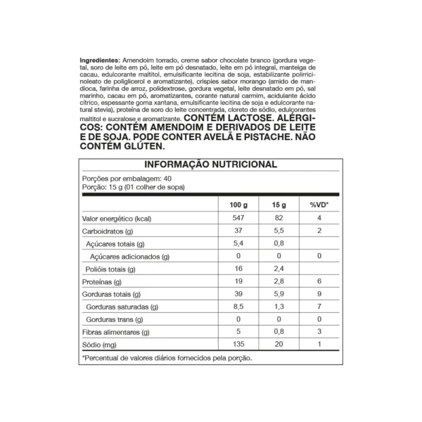 Pasta de Amendoim 600g - Morango Nutrata - Imagem 6